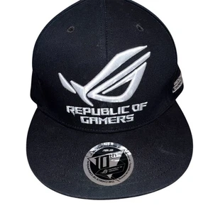 Asus Rog Republic Of Gamers 10th Anniversary Baseball Cap / Hat Adjustable Black - Picture 1 of 7
