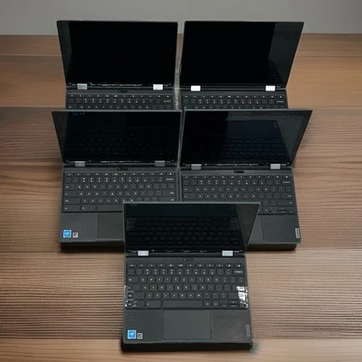 *Lot of 5* Lenovo 300e Chromebook 2nd Gen 11.6" (For Parts/Repair) Liquid Damage - Image 1 of 4