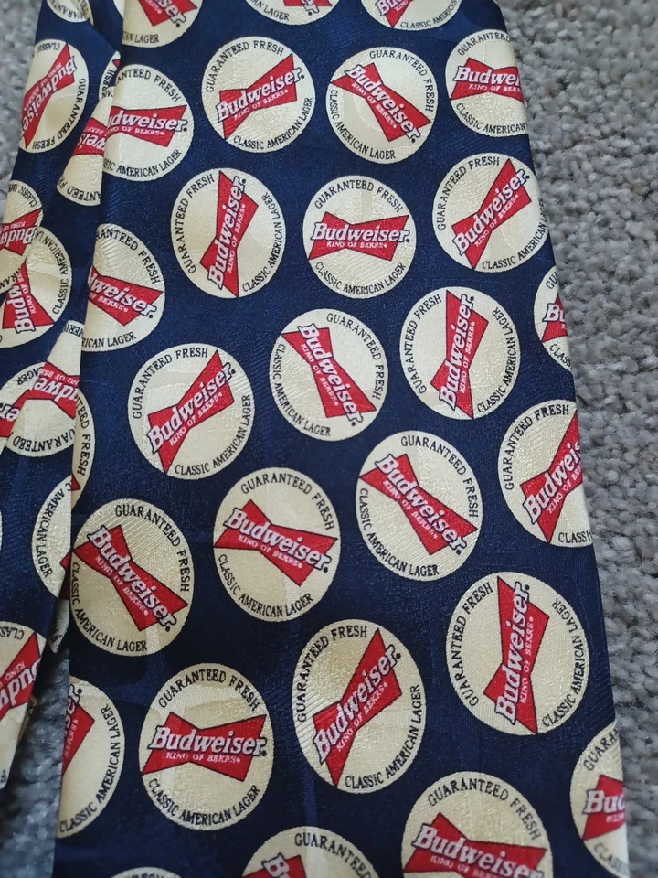 Corbata Budweiser King of Beers Serie 1 Corbata Cerveza Seda 1999 Foto 1 de 4