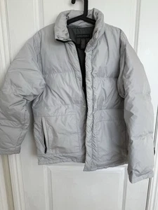 Banana Republic Men's Beige/light Grey Down Puffer Jacket Size S - 80% Down - Picture 1 of 5