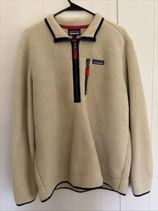 Patagonia Mens Retro Pile Jacket Size Large El Cap Khaki Oatmeal Pullover - Picture 1 of 6