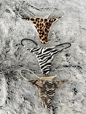 Tanga bragas estampado animal Foto 1 de 2