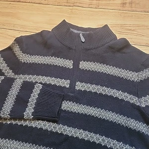 Vineyard Vines Viertelreißverschluss Fair Isle Pullover Herren Größe Small Merinowolle blau - Bild 1 von 9
