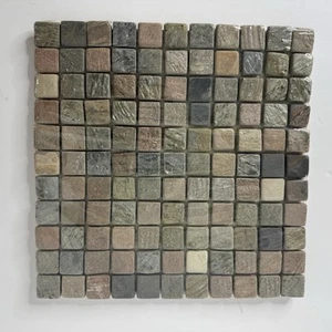 1x1 Slate Tumbled Mosaic Tile for Walls And Floors - Picture 1 of 5