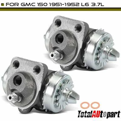 New 2Pcs Brake Wheel Cylinder for GMC 150 1951-1952 L6 3.7L Front & Rear Side - Image 1 of 4