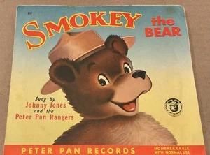 SMOKEY THE BEAR - CLEMENTINE - PETER PAN RECORDS # 337 - RED VINYL - 1953 EX - Picture 1 of 3