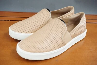 Vince Blair Mujer Talla 7 Zapato Rosa Cuero Sin Cordones Perforado Informal Tenis Foto 1 de 4