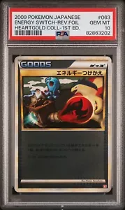 Energy Switch PSA 10 63/70 Heartgold Collection Reverse Holo 1st Ed. Pokemon - Picture 1 of 2