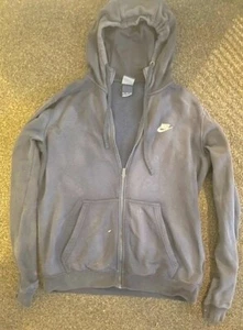 Nike Blue Medium Mens Hoodie. Zip up hooded top. A few years old, worn in nicely - Picture 1 of 6