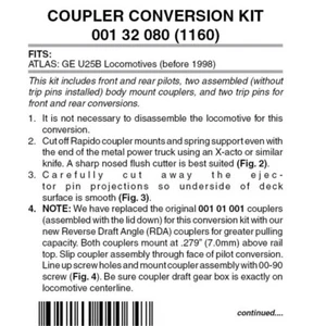Micro Trains ~ N Scale ~ Pilot Locomotive Coupler Conversion Kit ~ 00132080 - Picture 1 of 1