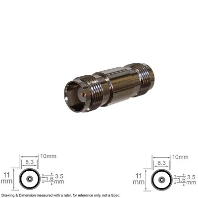 Coax RF Antenna Adapter Connector Converter TNC Female TNC Female - Image 1 of 2