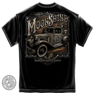 Nueva CAMISETA DE CAMIÓN MOONSHINE BLANCA RAYO - Imagen 1 de 2
