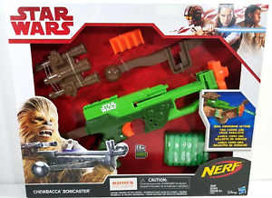 NERF Green Bowcaster Star Wars Chewbacca Toy with 15 Darts