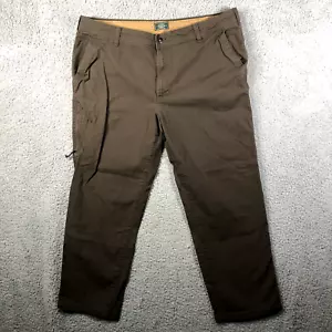 GH Bass & Company Pantaloni Uomo 42x30 Classici Escursionismo All'aperto Marroni Tela Elastica - Foto 1 di 18