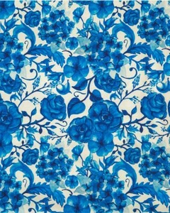 Lindy Bop Watercolour Print Crepe de Chine Swing 50's Womens Fabric 1M Packs - Picture 1 of 1