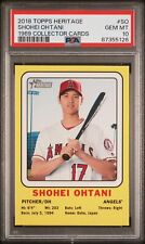 2018 Topps Heritage Shohei Ohtani 1969 COLLECTOR CARDS #69CC-SO PSA 10 RC Angels