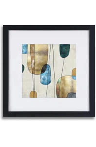 Abstract Geometric Framed Wall Art decor, Modern Minimalist Pictures Canvas11x11 - Picture 1 of 6