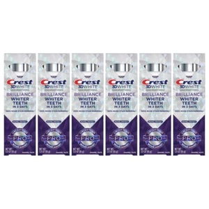 Crest 3D White Brilliance Pro Enamel Protect Toothpaste 3oz Lot of 6 - Picture 1 of 7