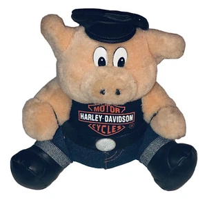 Harley Davidson 1993 de colección motocicletas peluche cerdo cerdo peluche 9" - Imagen 1 de 2