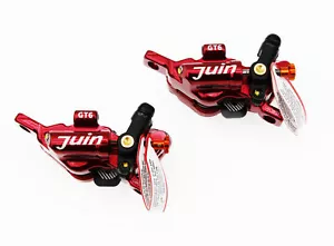 Juni Tech GTP6 MTB eBike Fahrrad 6-Kolben Hydraulikscheibe Bremssattel Set rot - Bild 1 von 19