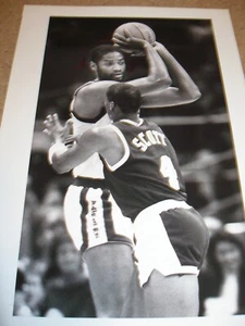 1987 Byron Scott Los Angeles Lakers Guard Examiner Type 1 Press Photo - Picture 1 of 2