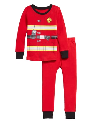 Nuevo Antiguo Conjunto de Pijama Disfraz de Bombero Azul Marino Dos Piezas PJS Talla 5T Nuevo con Etiquetas Foto 1 de 2