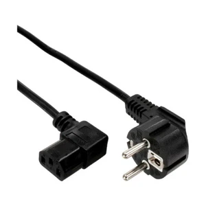 0,5m Netzkabel InLine Schutzkontakt gewinkelt auf Kaltgerätestecker C13 gewink. - Bild 1 von 2