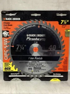 Black & Decker FIne Finish 7 1/4" circular saw blade 40 Tungsten carb NIP - Picture 1 of 3