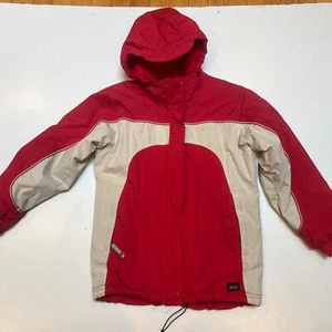 REI Rain Windbreaker Jacket Full Zip Hooded Fleece Lined L(12-14j Growth Tuck - Picture 1 of 8
