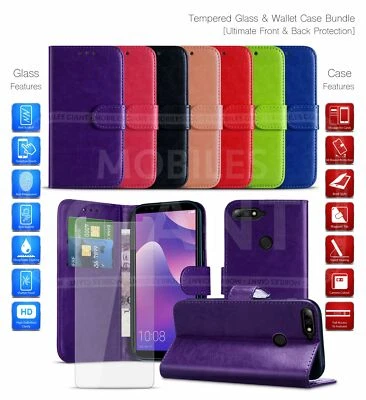 Funda tipo billetera con ranura para tarjeta y vidrio templado para Apple iPhone 4/4S Foto 1 de 4
