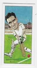 1950's England Cricket Characters Card No.6 D C S Compton County Print Services
