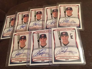 CHRIS CHINEA 2010 TOPPS USA BASEBALL Blue AUTO LSU AUTOGRAPH St Louis Cardinals - Picture 1 of 3