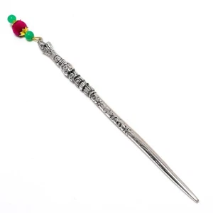 Pin de pelo de plata esterlina 925 con piedras preciosas rosa rubillita hecha a mano h461 - Imagen 1 de 6