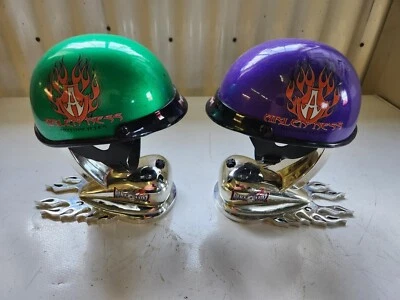 Toy Zone Bike Lidz Die-Cast Collectible Green Purple Helmets - Arlen Ness - Image 1 of 3