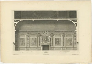 Antique Print of the Dining Room of Wilton House by Campbell (1717) - Picture 1 of 1