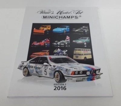  CATALOGO RIVISTA LIBRO MODELLINI AUTO MOTO DIECAST MINICHAMPS ANNO 2016 NUOVO - Immagine 1 di 2