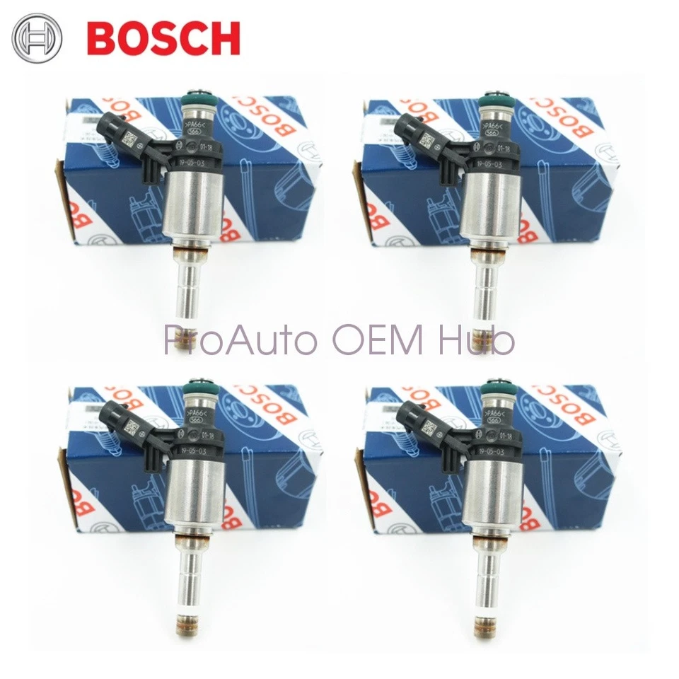 4 pcs 0261500278 Bosch OEM Fuel Injectors For AUDI A4/A4 Quattro 2009-2015 2.0T - Image 1 of 4