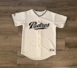 Majestic MLB San Diego Padres Embroidered Blank Baseball Jersey Mens Small White - Picture 1 of 14