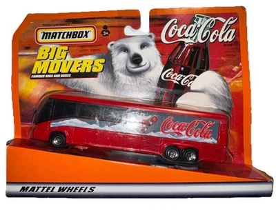Matchbox Big Movers Famous Buses Motor Coach Industries Coca-Cola Tour Bus NIP - Image 1 of 4
