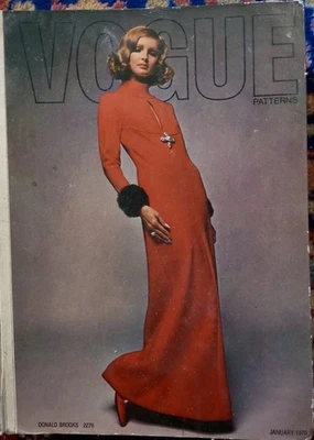 Rare Vintage 1970 January VOGUE PATTERNS Store Countertop Book HUGE Hardback - Image 1 of 4