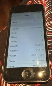 Apple iPhone 5 16GB Black (ATT) A1428 Fast Ship GSM Good Used 10.3.4 IOS - Afbeelding 1 van 4