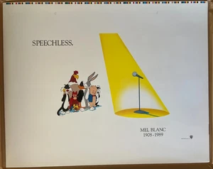 SPEECHLESS MEL BLANC 23x29 WB LITHOGRAPH SIGNED w/COA PUBLISHER TOM ZOTOS - Bild 1 von 6
