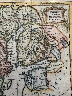 Scandinavia 1772 Kitchin Sweden Denmark Norway Finland Baltic Sea decorative map - Image 1 of 4
