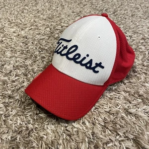 Titleist Cappello da golf cinturino posteriore uomo rosso bianco prestazioni traspirante palla segno magnete - Foto 1 di 15
