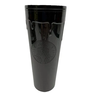 Starbucks Black Drip Cold Cup Becher 24oz Sirene Logo Sammlerstück Trinkgeschirr - Bild 1 von 21