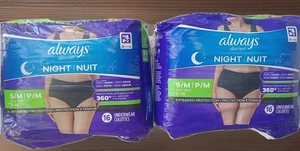 Always Discreet Night Inkontinenz Blase Leck Unterwäsche Schwarz 32 Stück Neu - Bild 1 von 3