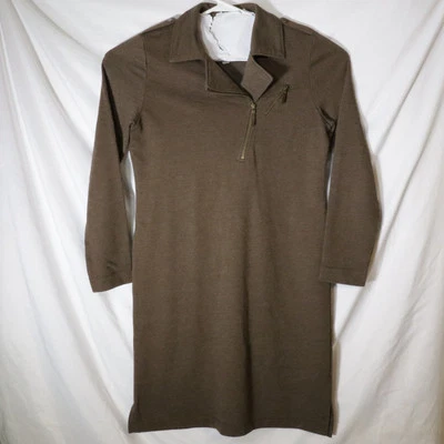LRL Lauren Jeans Company Ralph Lauren Medium Brown Fleece Dress - Image 1 of 4