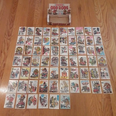 完整 66 套超级罕见展示盒 1970 年 ODDER ODD RODS 贴纸卡 DONRUSS — 第 1/4 张图片