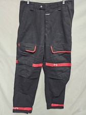 vtg Le Jean De Marithe Francois Girbaud Size 36M Black Denim Cargo Red Tape