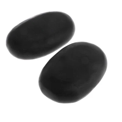 2 Pieces Hot Massage Stone Set Heater Natural Basalt Warmer Rock Kit for Spa - Bild 1 von 4